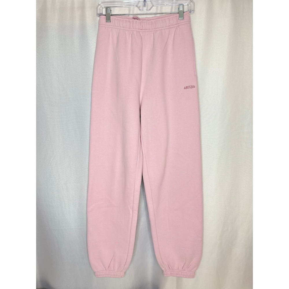 Aritzia Megafit Sweatfleece Pink Joggers, XXSMALL Athleisure Cozy Soft Feminine